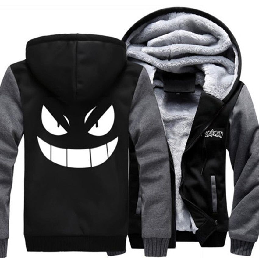 Pokemon Go Gengar Hooded Nylon Sweatshit. Mens 2X popular