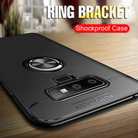 Luxury Bracket Ring Shockproof Case For Samsung Galaxy S8 S9 PLus Full Cover For Samsung Note 8 9 TPU Soft Silicone Holder Cases - Komickonn