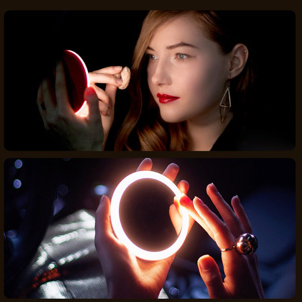 Portable Wireless charging LED Mirror Makeup - Komickonn