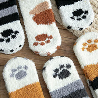 Cat Claws Cute Thick Warm Sleep Floor Socks - Komickonn