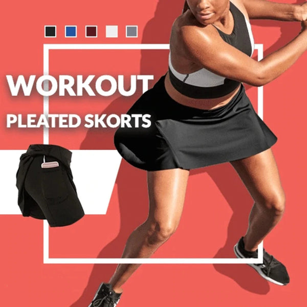 Workout Pleated Skorts - Komickonn