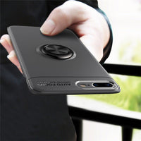 Phone Case Ultra Slim Silicon Armor Anti-knock Car Magnetic Metal Ring Bracket Cell Phone Shell Case for IPhone X 6/6S 7/8 Plus - Komickonn