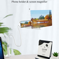 Flexible All Angles Phone Tablet Holder 3D HD Screen Magnifier - Komickonn