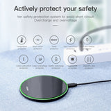 10W Qi Wireless Charger For iPhone X/XS Max XR 8 Plus Mirror Wireless Charging Pad For Samsung S9 S10+ Note 9 8 - Komickonn