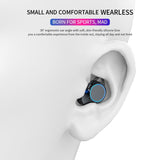 Bluetooth Stereo Earphone Wireless IPX7 Waterproof Touch Earbuds - Komickonn