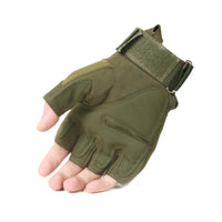 Tactical Fingerless Gloves Military Army Shooting Paintball Airsoft Bicycle Motorcross Combat Hard Knuckle Half Finger Gloves - Komickonn