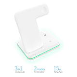 3 In 1 Mobile Phone Watch Headset Wireless Charger Stand For iPhone Airpods iWatch 1 2 3 4 Wireless Charging - Komickonn