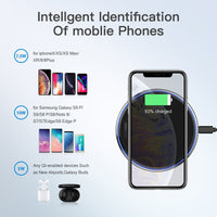 10W Qi Wireless Charger For iPhone X/XS Max XR 8 Plus Mirror Wireless Charging Pad For Samsung S9 S10+ Note 9 8 - Komickonn