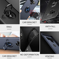 Luxury Bracket Ring Shockproof Case For Samsung Galaxy S8 S9 PLus Full Cover For Samsung Note 8 9 TPU Soft Silicone Holder Cases - Komickonn