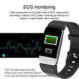 T1 Smart Watch Band With Temperature Immune Measure ECG Heart Rate Blood Pressure Monitor Weather Forecast Drinking Remind - Komickonn