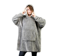 One Size Soft Plush Blanket Outdoor Wool Hoodie - Komickonn