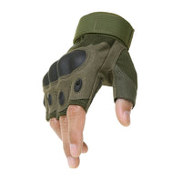 Tactical Fingerless Gloves Military Army Shooting Paintball Airsoft Bicycle Motorcross Combat Hard Knuckle Half Finger Gloves - Komickonn