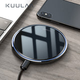 10W Qi Wireless Charger For iPhone X/XS Max XR 8 Plus Mirror Wireless Charging Pad For Samsung S9 S10+ Note 9 8 - Komickonn