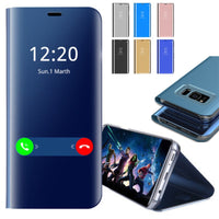 Smart Mirror Flip Case For Samsung Galaxy S8 S9 Plus S7 Edge S6 Phone Case For Samsung Note 9 - Komickonn