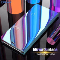 Luxury Mirror Smart Clear View Phone Case For Samsung Galaxy S8 S9 Plus S6 Note 8 9 S7 Edge Flip Cover For Samsung A3 A5 A7 2017 - Komickonn