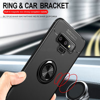 Luxury Bracket Ring Shockproof Case For Samsung Galaxy S8 S9 PLus Full Cover For Samsung Note 8 9 TPU Soft Silicone Holder Cases - Komickonn