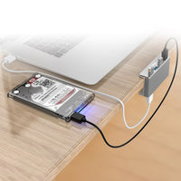 USB Hub USB 3.0 HUB Charging Hub Professional Clip Design Aluminum Alloy 4 Ports Portable Size Travel Station - Komickonn