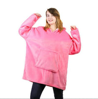 One Size Soft Plush Blanket Outdoor Wool Hoodie - Komickonn