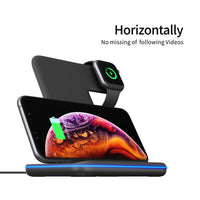 3 In 1 Mobile Phone Watch Headset Wireless Charger Stand For iPhone Airpods iWatch 1 2 3 4 Wireless Charging - Komickonn