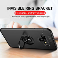 Luxury Bracket Ring Shockproof Case For Samsung Galaxy S8 S9 PLus Full Cover For Samsung Note 8 9 TPU Soft Silicone Holder Cases - Komickonn