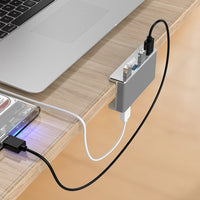 USB Hub USB 3.0 HUB Charging Hub Professional Clip Design Aluminum Alloy 4 Ports Portable Size Travel Station - Komickonn