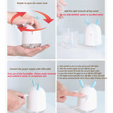 Lovely Rabbit Air Humidifier USB Aroma Diffuser with LED Lamp - Komickonn