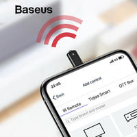 Baseus Universal infrared remote control for iPhone IR Wireless Smart Remote Control for TV Aircondition Upgraded Support iOS 12 - Komickonn
