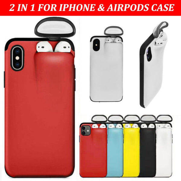 2 In 1 Phone Case Earphone Storage Box For iPhone - Komickonn