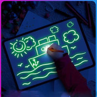 Glow Light Tablet Draw With Light Fun And Developing Toy - Komickonn