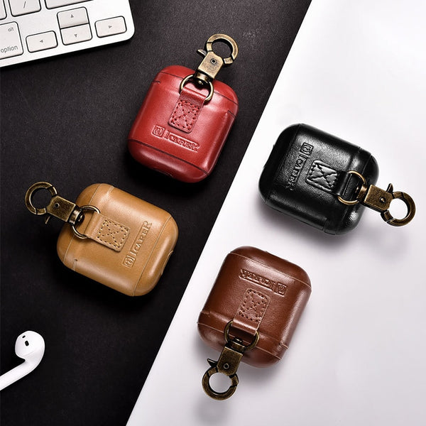 Leather Case For Apple Airpods - Komickonn