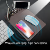 Newest QI Wireless Charging Mousepad Mouse Pad Phone Holder Stand Chargers For iPhone X 8Plus For Samsung Note 8 S8 S7 - Komickonn