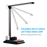 LED Table Desk Lamp 4 in 1 Qi Wireless Charger For Mobile Phone Watch Earphone HOt - Komickonn