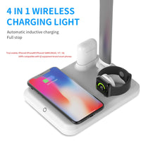 LED Table Desk Lamp 4 in 1 Qi Wireless Charger For Mobile Phone Watch Earphone HOt - Komickonn