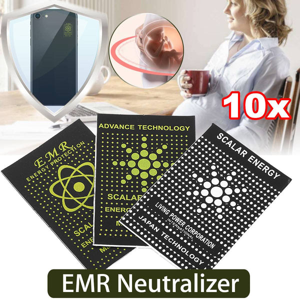 10pcs/lot EMR Scalar Energy Phone Sticker Anti Radiation Keep Health Anti EMP EMF Free Shipping Protection for Pregnant Woman - Komickonn