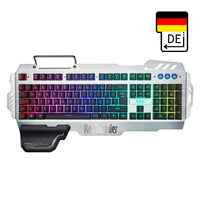 RedThunder K900 RGB Gaming Keyboard Mechanical Similar Russian Spanish French Multilingual Metal Cover for Tablet Desktop - Komickonn