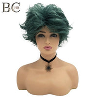 Anime Cosplay Deku  Dark Green Synthetic Wig - Komickonn