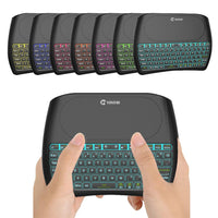 Backlight 2.4GHz Wireless Air Mouse D8 Pro English Russian Spanish D8 Plus Mini Keyboard i8 Touchpad Controller for Android BOX - Komickonn