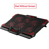 COOLCOLD Gaming Laptop Cooler Notebook Cooling Pad 6 Silent Red/Blue LED Fans Powerful Air Flow Portable Adjustable Laptop Stand - Komickonn