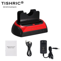 TISHRIC IDE SATA Dual All In 1 Hd/HDD Dock/Docking Station Hard Disk/Drive Hdd 2.5 3.5 Reader Usb EU External Box Enclosure Case - Komickonn