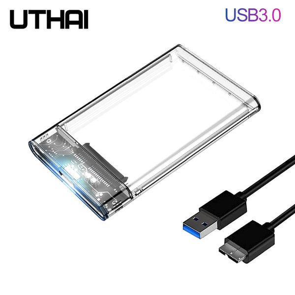 UTHAI G06 USB3.0 HDD Enclosure 2.5 inch Serial Port SATA SSD Hard Drive Case Support 6TB transparent Mobile External HDD Case - Komickonn