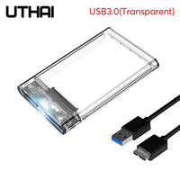 UTHAI G06 USB3.0 HDD Enclosure 2.5 inch Serial Port SATA SSD Hard Drive Case Support 6TB transparent Mobile External HDD Case - Komickonn