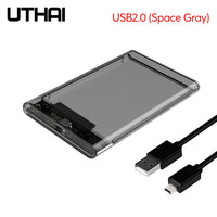 UTHAI G06 USB3.0 HDD Enclosure 2.5 inch Serial Port SATA SSD Hard Drive Case Support 6TB transparent Mobile External HDD Case - Komickonn