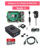 Raspberry Pi 4 Model B 1/2/4GB RAM + Case + Fan + Heat Sink + Power Adapter + 32/64 GB SD Card + HDMI Cable for RPI 4B - Komickonn