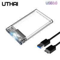UTHAI G06 USB3.0/2.0 HDD Enclosure 2.5inch Serial Port SATA SSD Hard Drive Case Support 6TB transparent Mobile External HDD Case - Komickonn