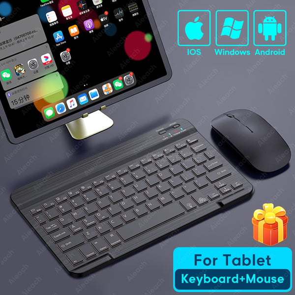 Tablet Wireless Keyboard For iPad Pro 2020 11 12.9 10.5 Teclado, Bluetooth Keyboard Mouse For iPad 8th 7th 6th Air 4 3 2 mini 5 - Komickonn
