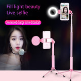 67inch  Bluetooth Selfie Stick Tripod with Ring Light - Komickonn