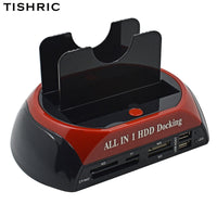 TISHRIC IDE SATA Dual All In 1 Hd/HDD Dock/Docking Station Hard Disk/Drive Hdd 2.5 3.5 Reader Usb EU External Box Enclosure Case - Komickonn