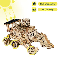 Wooden Solar Energy Powered 3D Moveable  DIY Model - Komickonn