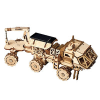 Wooden Solar Energy Powered 3D Moveable  DIY Model - Komickonn